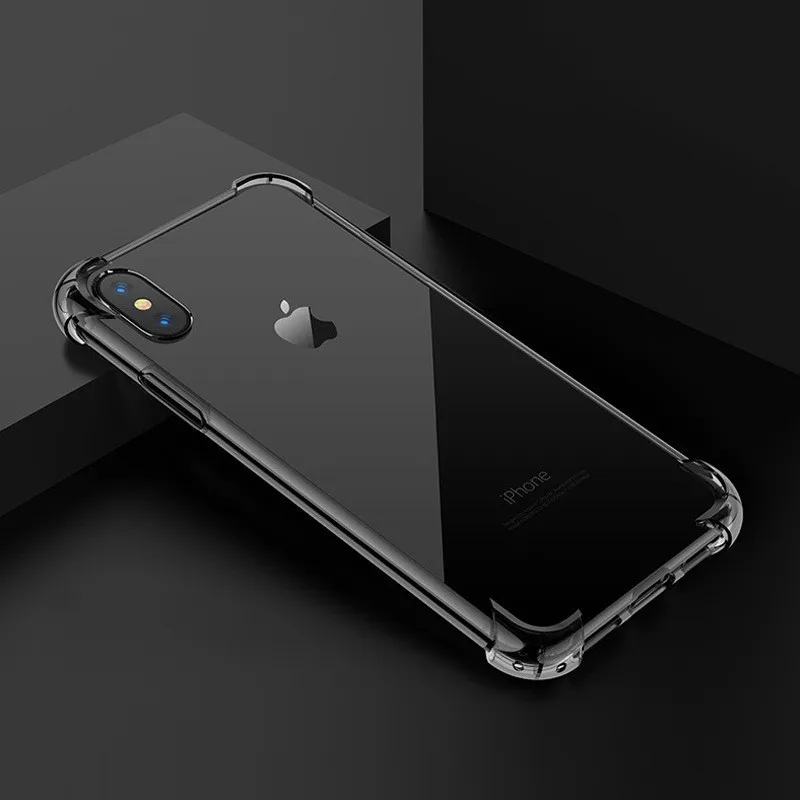 Прозрачный чехол-подушка безопасности Чехол для iPhone 7 8 6 7plus 8plus 6plus 6s X plus XS XR MAX |
