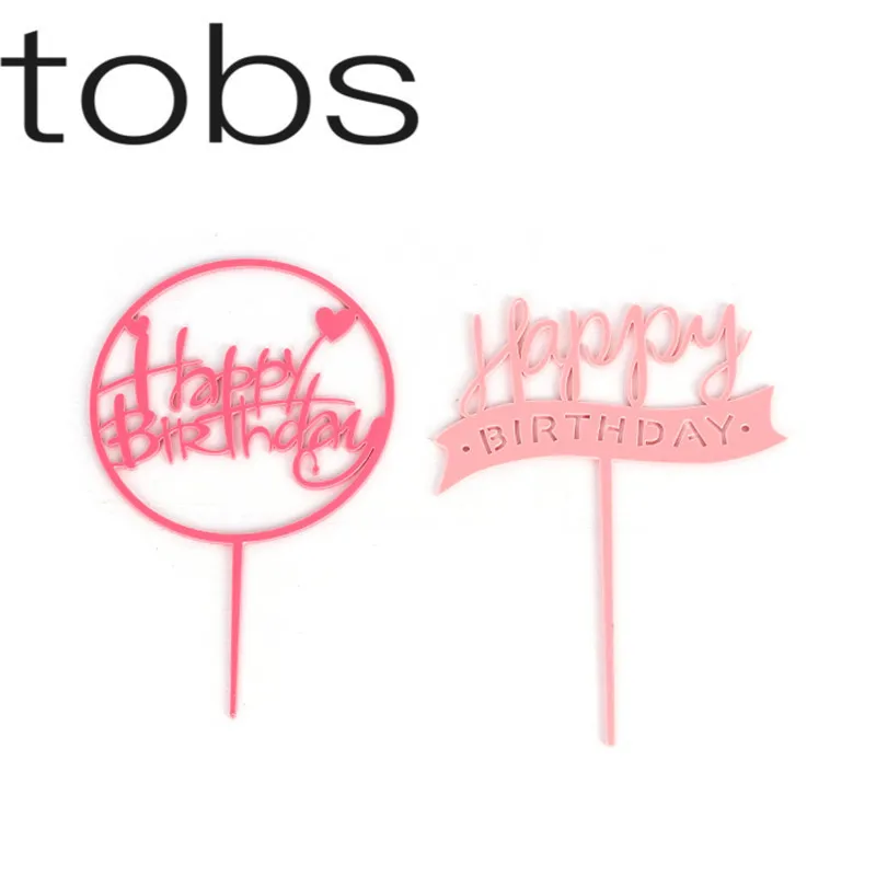 Блестящий день рождения золотой розовый торт Топпер товары для вечеринок с днем