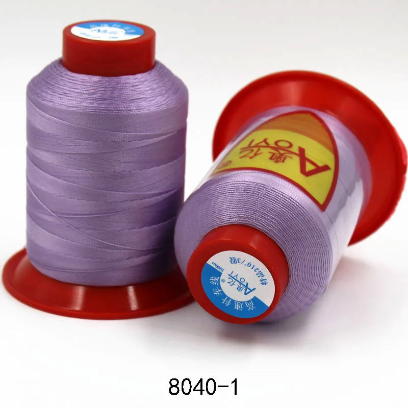 8040-1 30# швейная нить, набор полиэфирных нитей, крепкие 210D/3 швейные нитки для машины, fil, Полиэстеровые Шелковые нитки для вышивания, хорошая тяга - Цвет: 8040-1