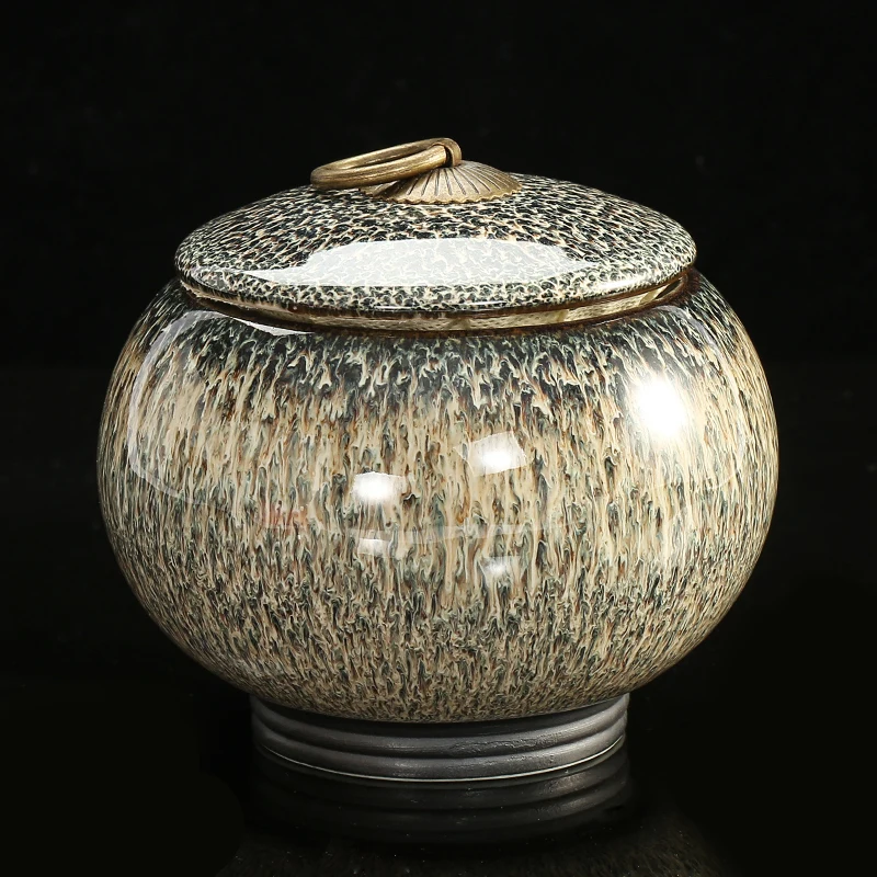 

Japanese Style Storage Box Ceramic Kung Fu Tea Set Creative Sealed Jar Coffee Beans Spices Bottles Tea Caddies Home Decoration