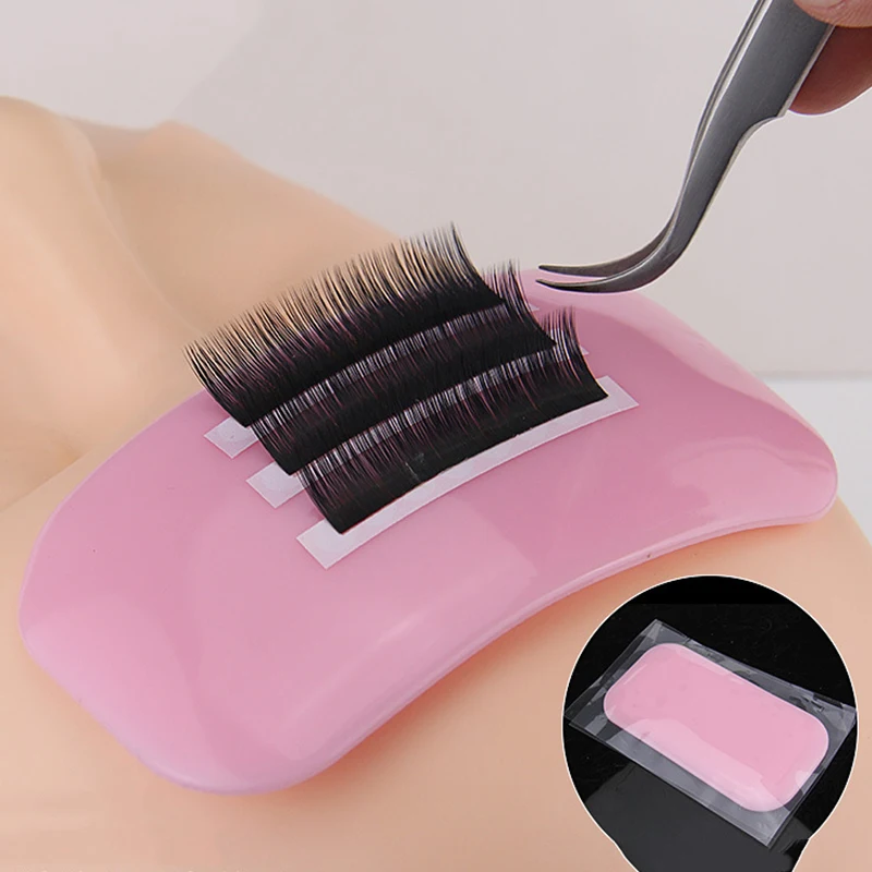 1 шт. розовый прозрачный силиконовый Подушечка для ресниц многоразовый