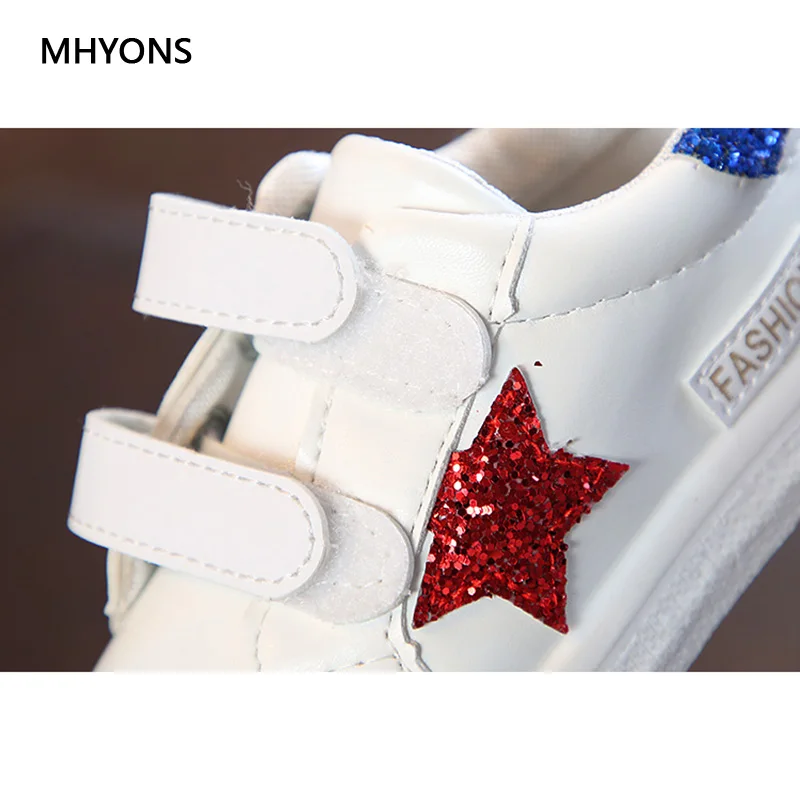 MHYONS/детская обувь; спортивная обувь для девочек и мальчиков; Нескользящие Детские кроссовки на мягкой подошве; повседневные кроссовки на плоской подошве; Белая обувь; размеры 21-30