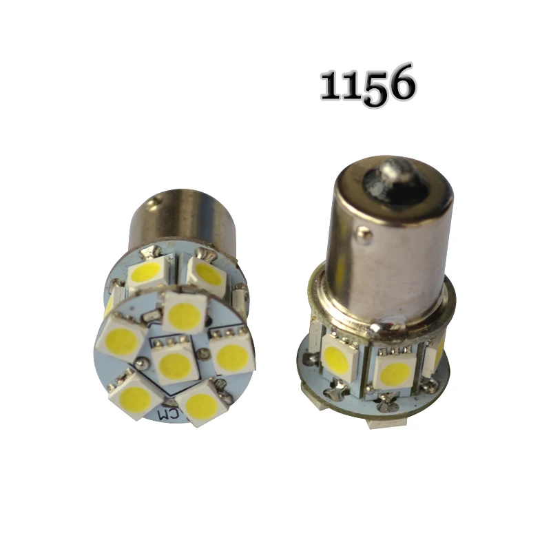 10 шт. 1156 BA15S 13 smd 5050 LED 0.15A 1157 BAY15D 7440 7443 Задний сигнал стоп Обратный DRL Лампа Белый 12