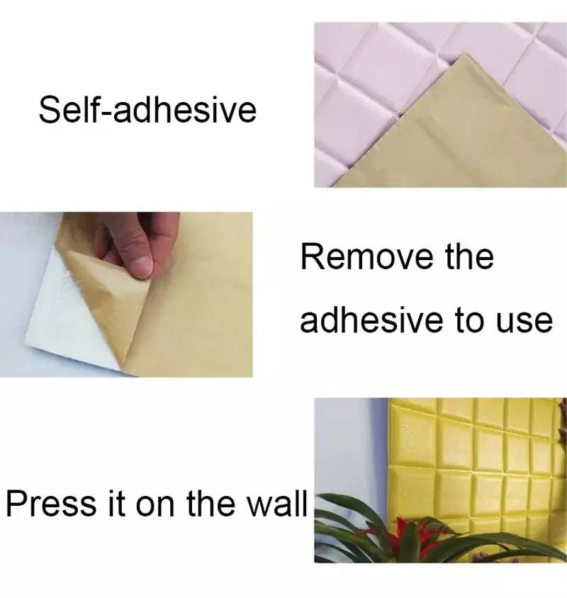 3D пенопластовые DIY настенные наклейки квадратные панели для детской комнаты