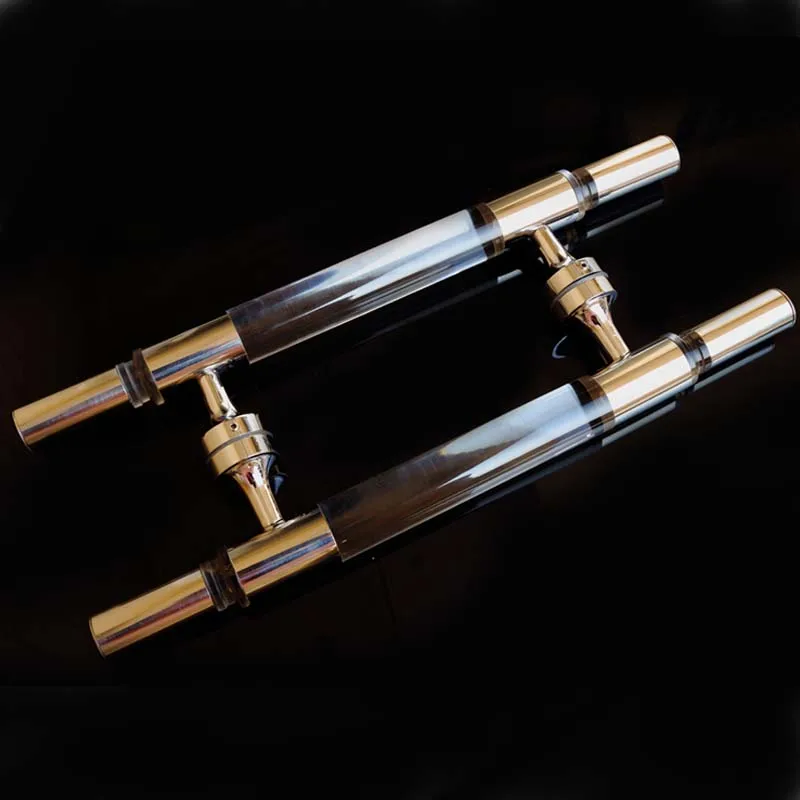 400mm modern simple fashion crystal glass door handles stainless steel bathroom pulls | Обустройство дома