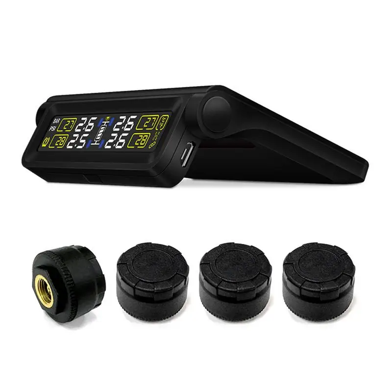 Умные автомобильные TPMS система контроля давления в шинах солнечная энергия