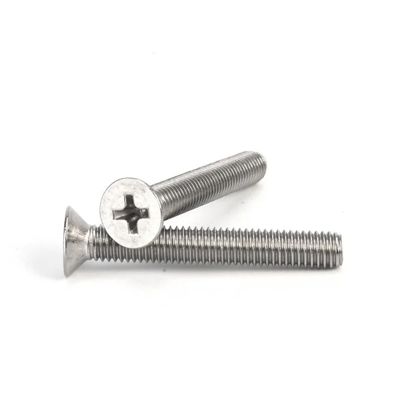 100 шт. винты с потайной головкой из нержавеющей стали 1 6 мм 2 5 3 304 дюйма M1.6M2M2.5M3 *