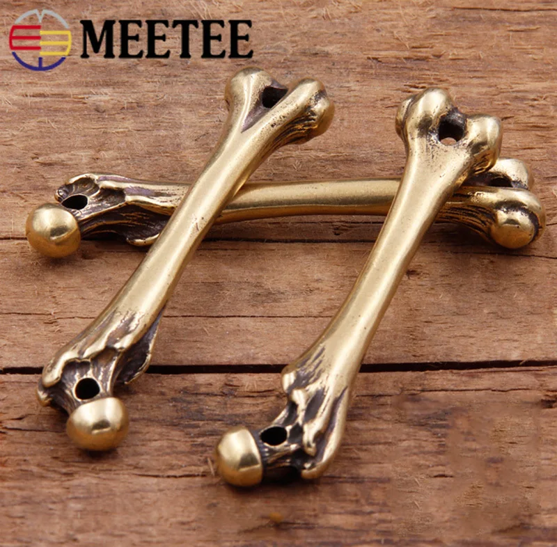 Meetee креативный брелок с костями, латунное кольцо с подвеской, пряжки для мужчин и женщин, украшение в стиле панк, Подарочный держатель для ключей, аксессуары