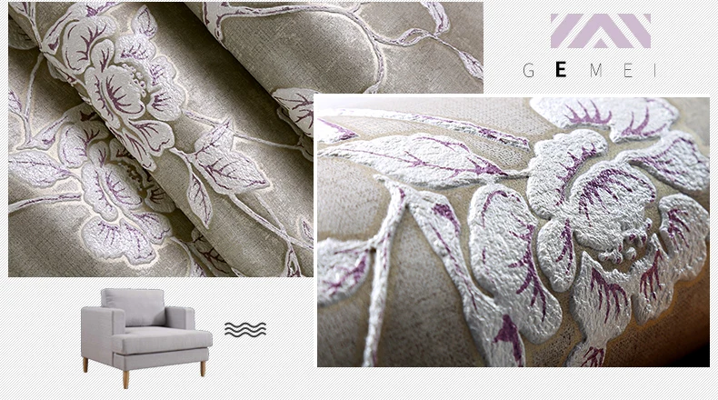 Q QIHANG European Style Environmental Protection 3D Non-woven Living Room Bedroom TV Background Wallpaper 10M*0.53M=5.3M2 | Обустройство
