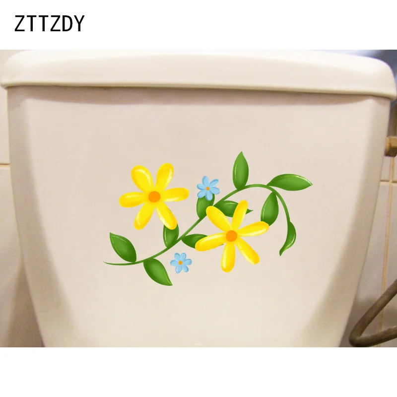 ZTTZDY 22 8*15 1 см милые желтые цветы наклейки на стену для спальни детской комнаты