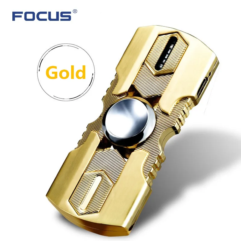 Hand Spinner Usb Electronic Cigarette Lighter Windproof Flameless Plasma Arc 7 Led Colors Fidget Toy Men Gifts | Дом и сад