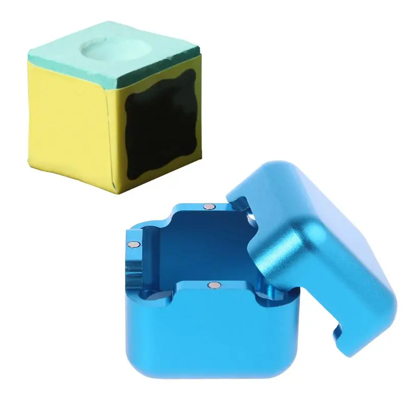 

Pro Aluminum Pocket Billiard Chalk Case Box with Fixed Clip Tools Indoor Sports Billiard Accessories 3 Colors