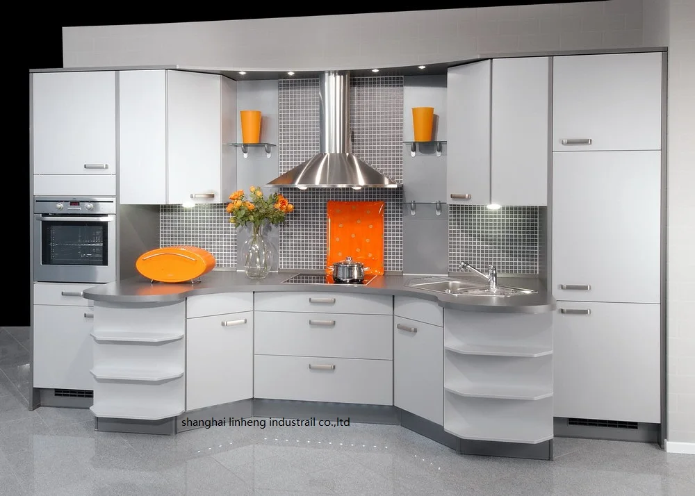 

High gloss/lacquer kitchen cabinet mordern(LH-LA093)