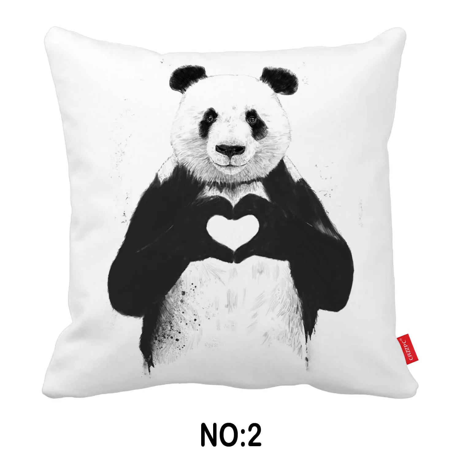 Черный белый цвет смешная панда бульдог Собака печати автомобиля декоративные