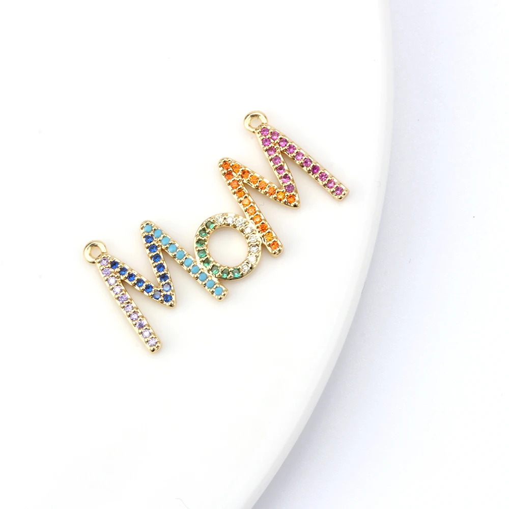 Yishan 1Pcs Lovely Letter MOM/MAMA Pendant Copper Necklace Jewelry Accessories for DIY to Mother Love Festival Gift EY6215 | Украшения и