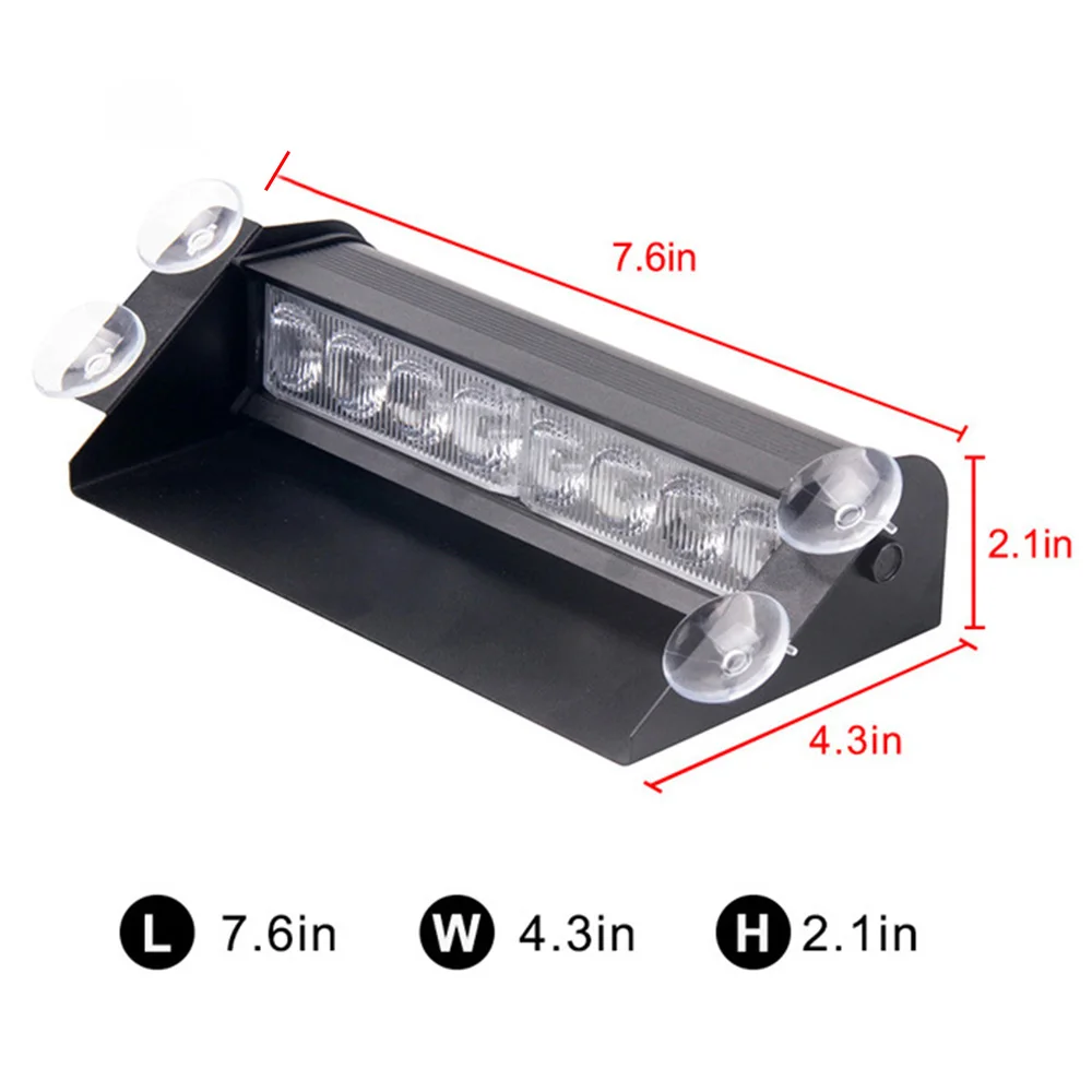 12V автомобиль грузовик лобовое стекло светодиодный Предупреждение вспышки света