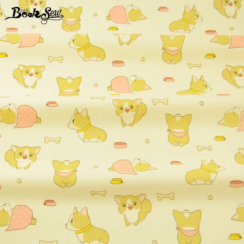 Booksew Подушка Скрапбукинг стежка 100% хлопок саржа Ткань прекрасный ребенок собака