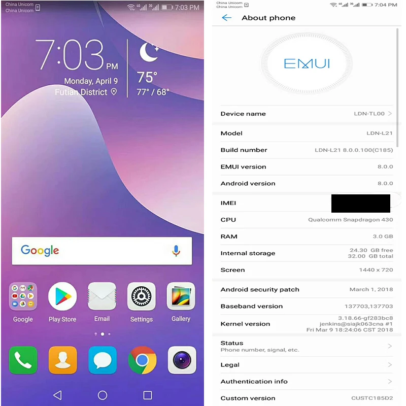Глобальная Встроенная память 5 99 ''huawei Y7 Prime 2018 двойная задняя камера Android 8 0