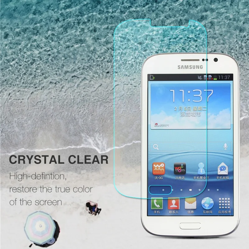 Никотд закаленное стекло для samsung Galaxy i9082 i9060 9H 2.5D Защитная пленка экрана Grand Neo