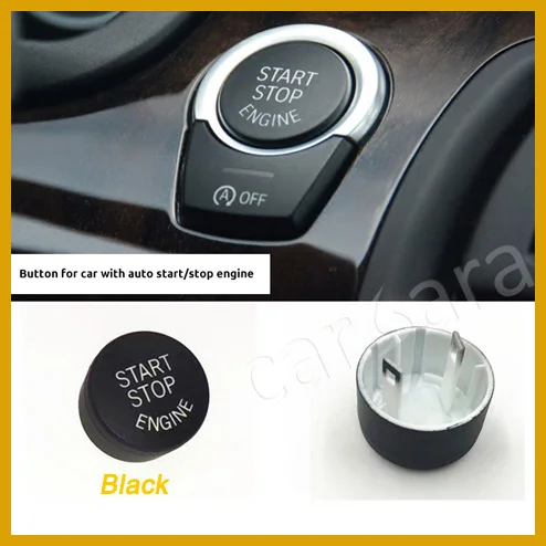 black(with off) Запасная крышка кнопки зажигания для B MW 2009 - Цвет: black(with off)