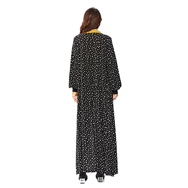 Sharvell Women Open Stitch Sweater Fashion Knitted Dot and Striped Windbreak Full Sleeve V-Neck Cardigans Long Coat Streetwear |