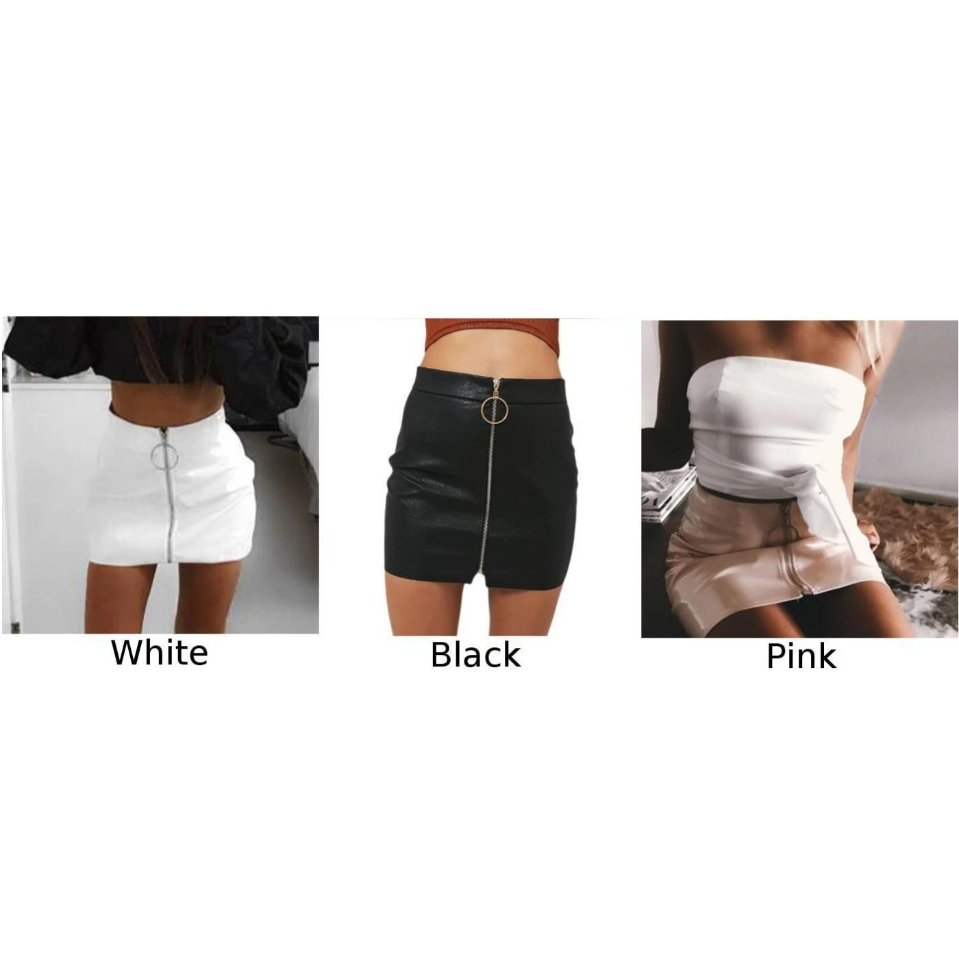 Женская Клубная летняя юбка из искусственной кожи облегающая в стиле панк модные