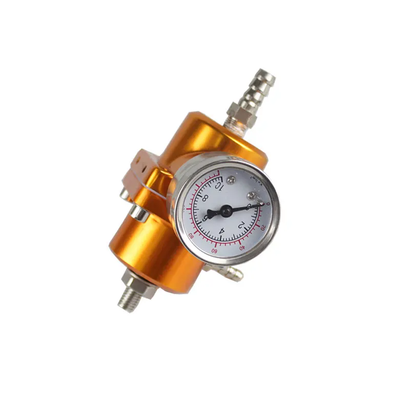 Gold RASTP Универсальный JDM Регулируемый FPR регулятор давления топлива 0-140 PSI Манометр газовый шланг комплект для Ford Mustang 01-04 RS-FRG001 - Цвет: Gold