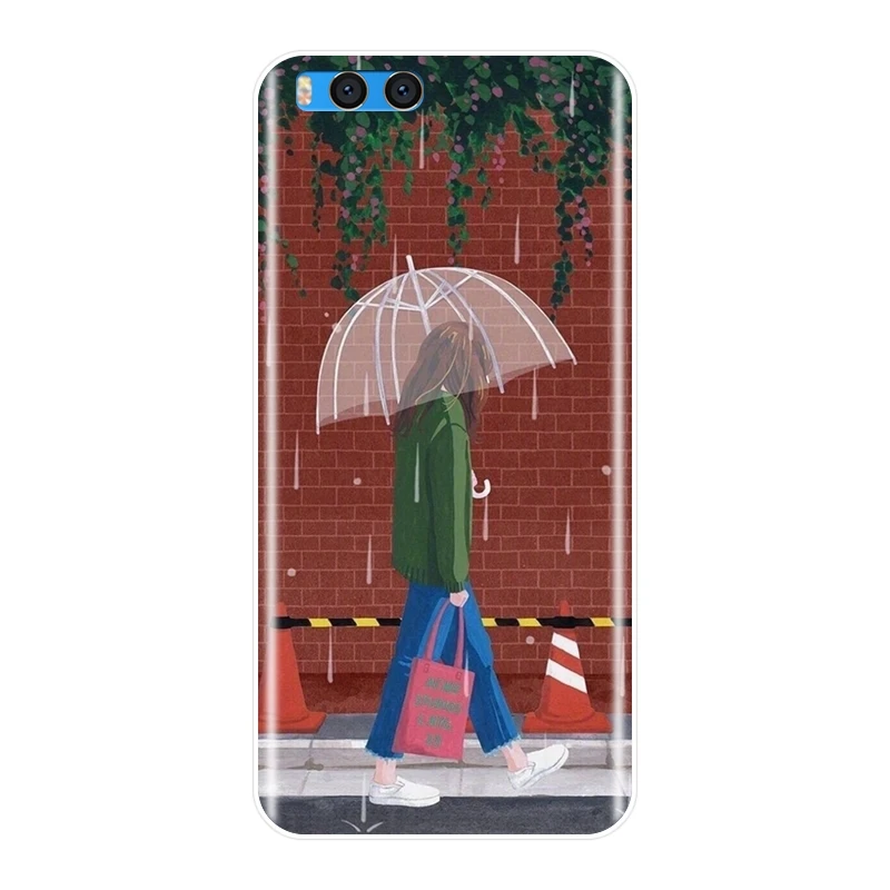 Задняя крышка из ТПУ Для Xiaomi Mi Note 1 2 3 Kpop Girl Корейский Японский эстетический Мягкий