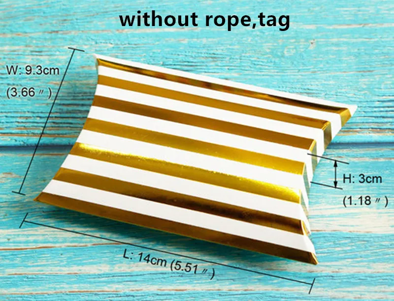 Stripe pillow box 5 шт., Подарочная коробка для конфет, новая бумажная подушка для рукоделия, Подарочная коробка Merci Dragee, Свадебный сувенир, пирог, вечерние оберточная бумага для шоколада - Цвет: Stripe pillow box