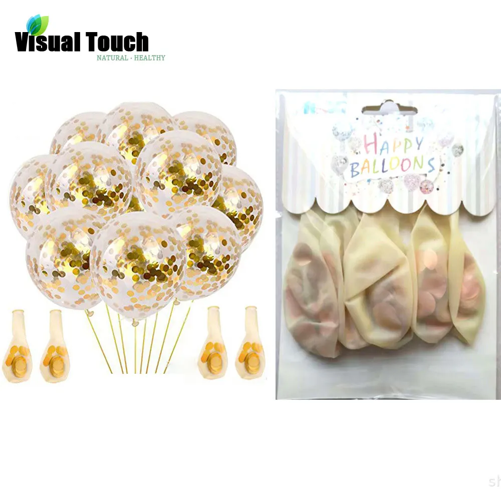 

Visual Touch 6pcs/lot Clear Balloons Foil Confetti Balloons Happy Baby Shower Wedding Decorations Birthday Party Supplies