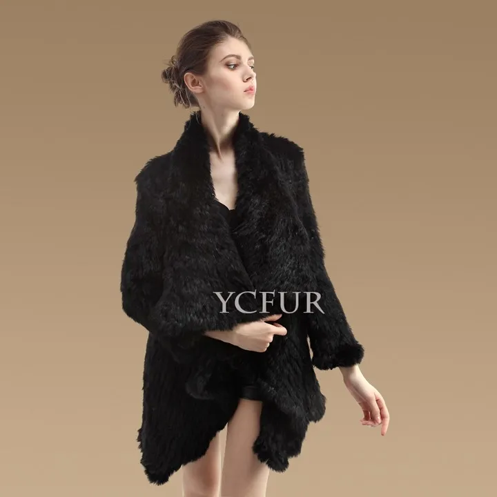 YC Fur настоящий кроличий мех женские пальто куртки зимние теплые толстые натуральный мех куртка пальто дамы подарок верхняя одежда
