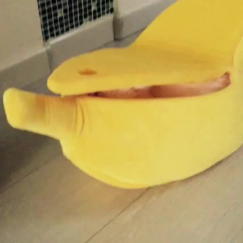 Дышащая кровать для кошек новый дизайн в форме банана зимний теплый дом собак