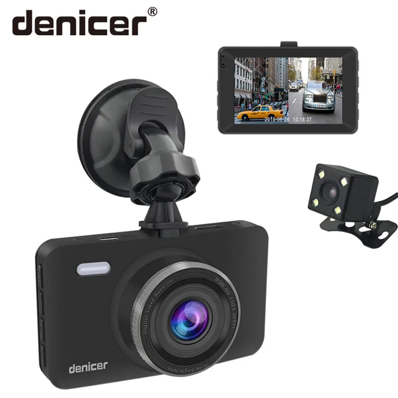 Denicer Dash Cam FULL HD 1080P регистратор Автомобильная камера 3 0 &quotэкран DVR двойной объектив