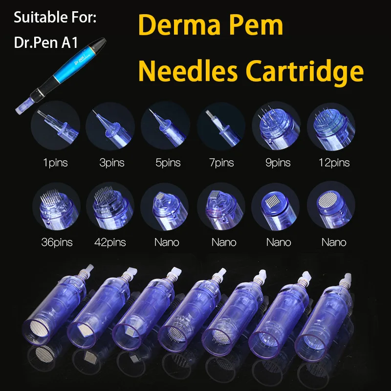 Картриджи derma pen 9 12 36 42 nano 20 шт. для моторизованных мезо машин электрических dr.pen