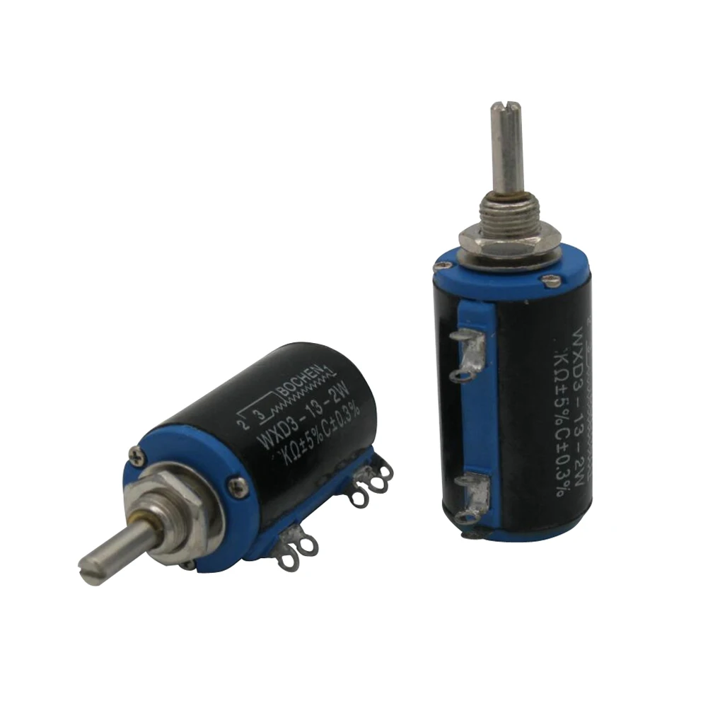 2 шт. потенциометр с 10 вращающимися кольцами диаметр вала 1k Ом|potentiometer 10|potentiometer