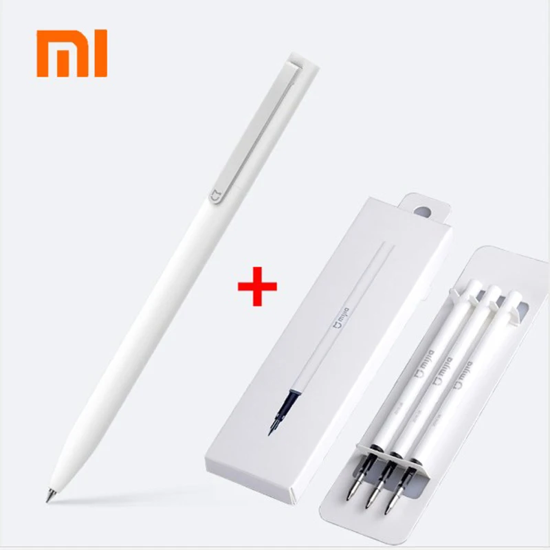

Original Xiaomi Mijia Sign Pens 9.5mm Ballpoint pen PREMEC Smooth Switzerland metal Refill MiKuni Japan Ink add Pen Black Refill