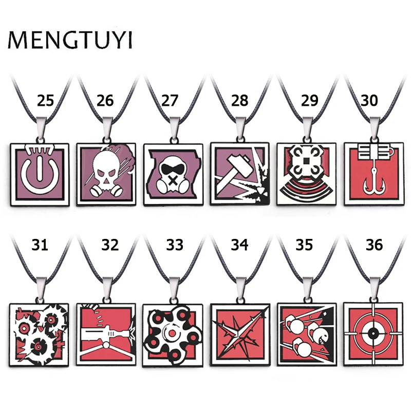 J магазин Горячая игра Радуга 6 R6 ожерелье квадратный веревочная цепь Мужчины