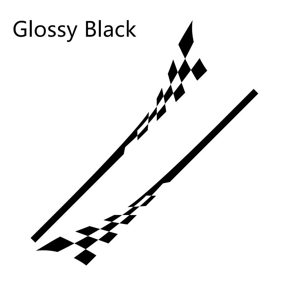 Glossy Black Автомобильные боковые юбки наклейки для укладки Авто DIY настенные наклейки для Mini Cooper R56 R57 R58 R50 R52 R53 R59 R61 Countryman R60 F60 F55 F56 F54 - Название цвета: Glossy Black