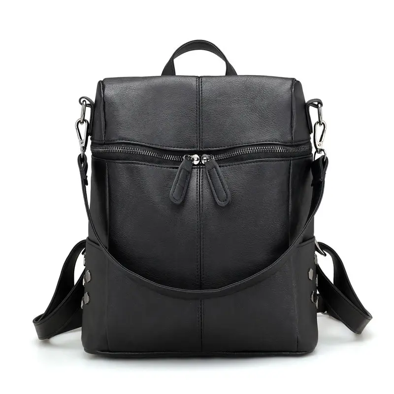 Женский рюкзак из искусственной кожи, рюкзак, Модный женский рюкзак Mochila, Женский Повседневный Большой Вместительный винтажный рюкзак на плечо b