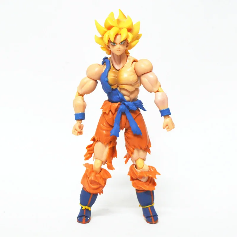 Huong Аниме Фигурка 17 см Dragon Ball Z SHFiguarts Son Gokou Super Warrior Awakening Ver. ПВХ фигурка