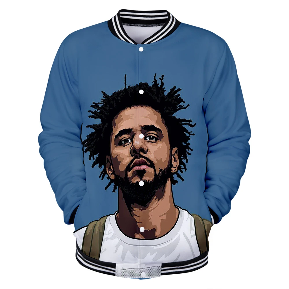 Женская/мужская бейсбольная куртка J. Cole модная повседневная с длинным рукавом в