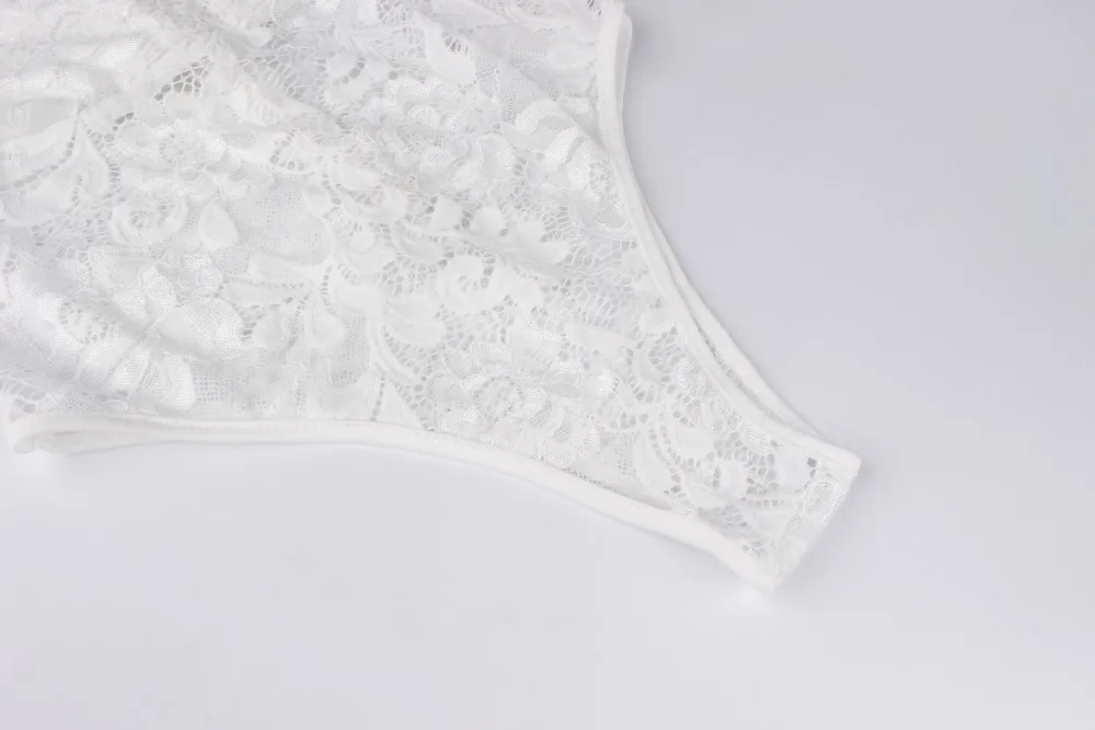 

Flare Sleeve V Neck Women Sexy Lace Rompers Elegant Women Bodysuits