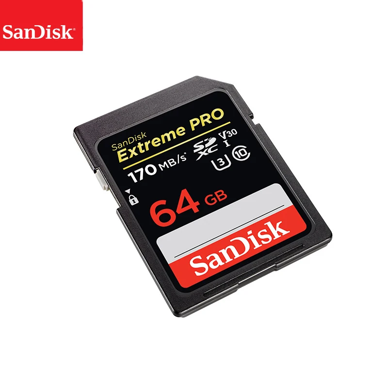 Карта памяти Sandisk Extreme Pro SD класс 10 U3 170 ГБ 128 макс. скорость чтения 256 | Компьютеры и