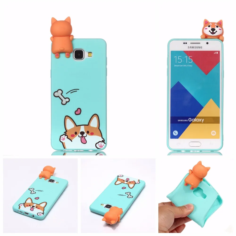 Чехол для Samsung Galaxy A3 2016 A310 3D Мягкий силиконовый чехол мультяшный телефона