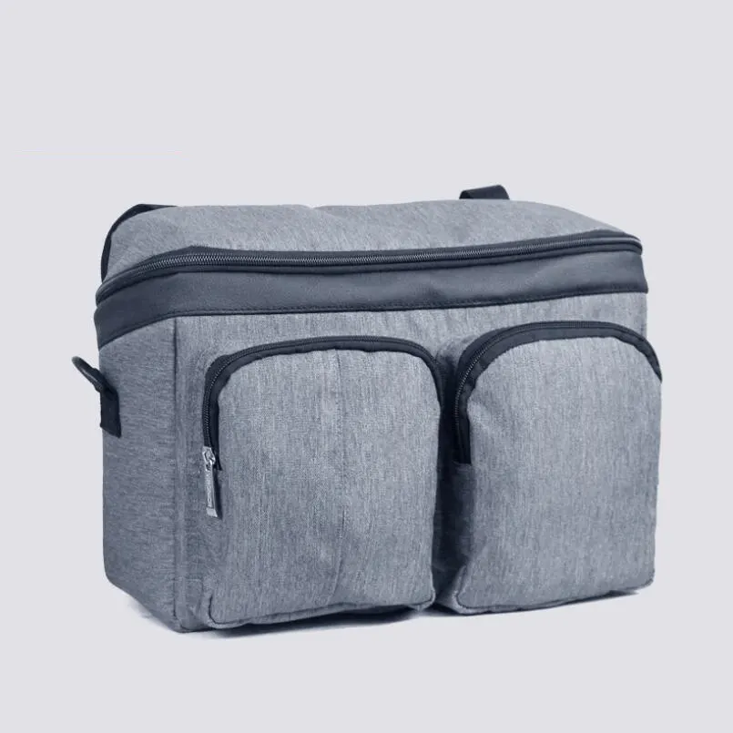 graygg002 Baby Stroller Bag Diaper Bags Nappy Stroller Organizer Mom Travel Hanging Carriage Pram Buggy Cart Bottle Bag Stroller Accessori - Цвет: graygg002