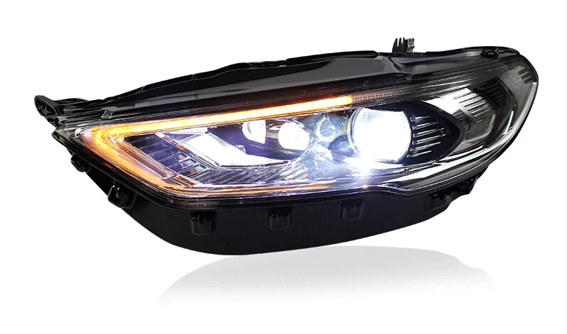 Бампер лампа для Mondeo 2013 год головной светильник fusion головной светильник DRL hi lo объектив Bi-Xenon HID fusion