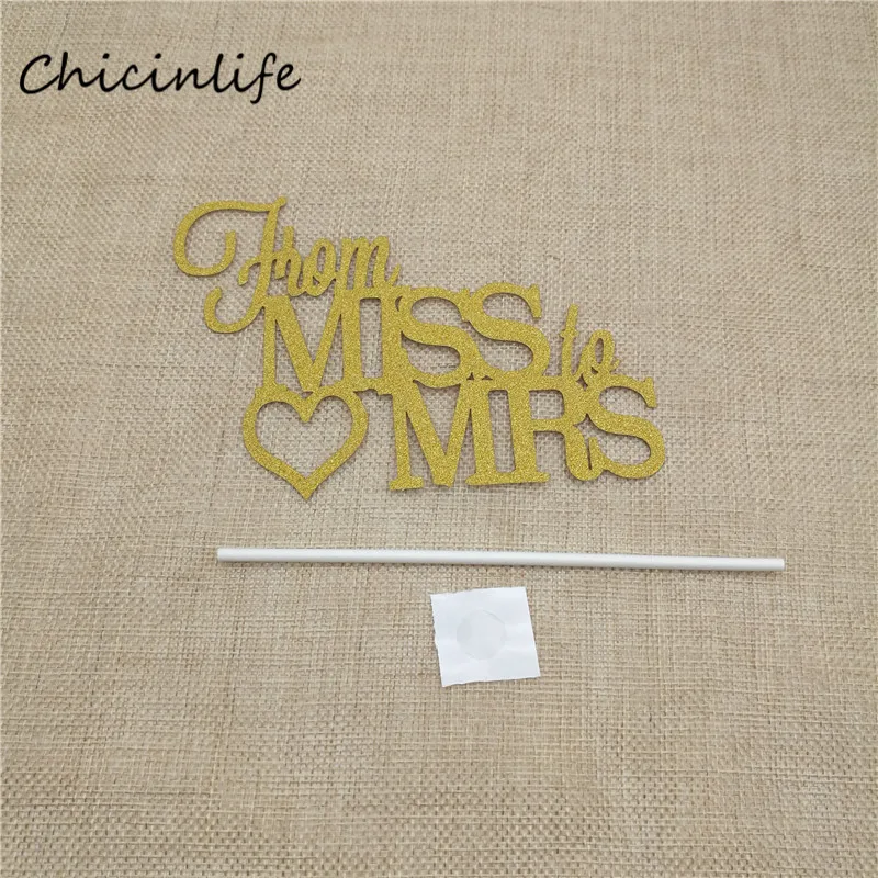 Chicinlife 1 шт. от мисс до миссис свадебный торт Топпер душ аксессуары для торта| |