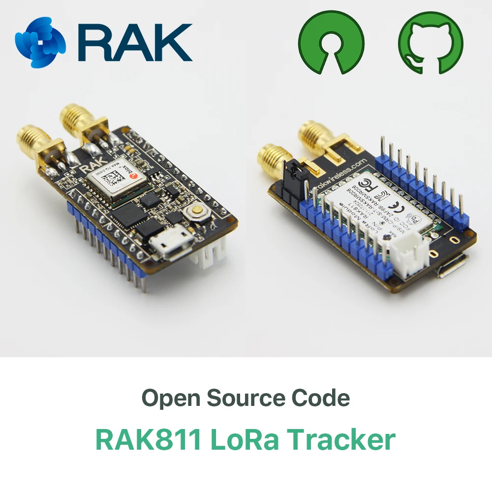 RAK811 LoRa трекер доска MAX 7Q gps Модуль и микроэлектромеханический датчик Беспроводной