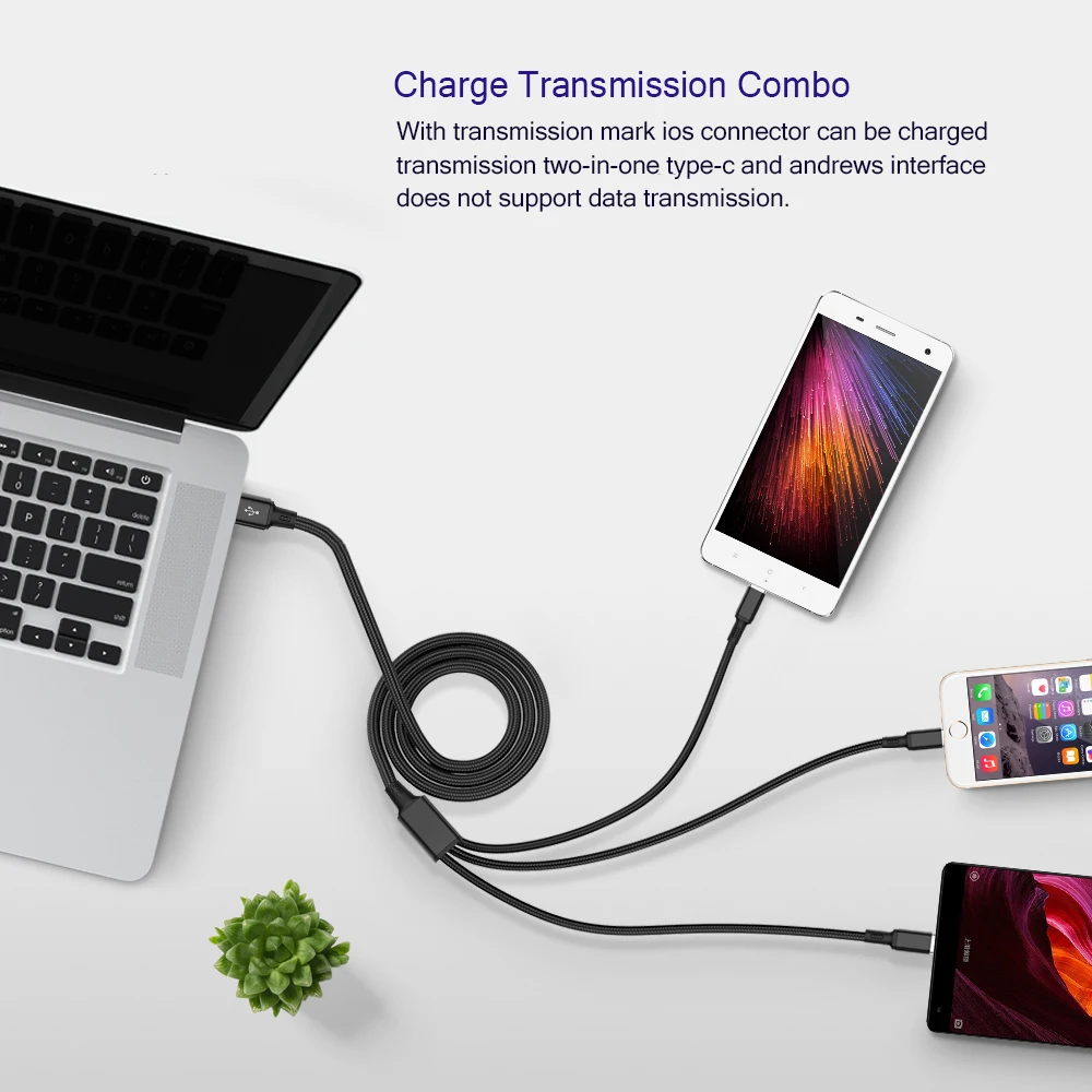 Usb-кабель зарядное устройство 3 в 1 Micro USB кабель для samsung S9 для iPhone XS X 8 7 6 для Android USB TypeC зарядное устройство Шнур