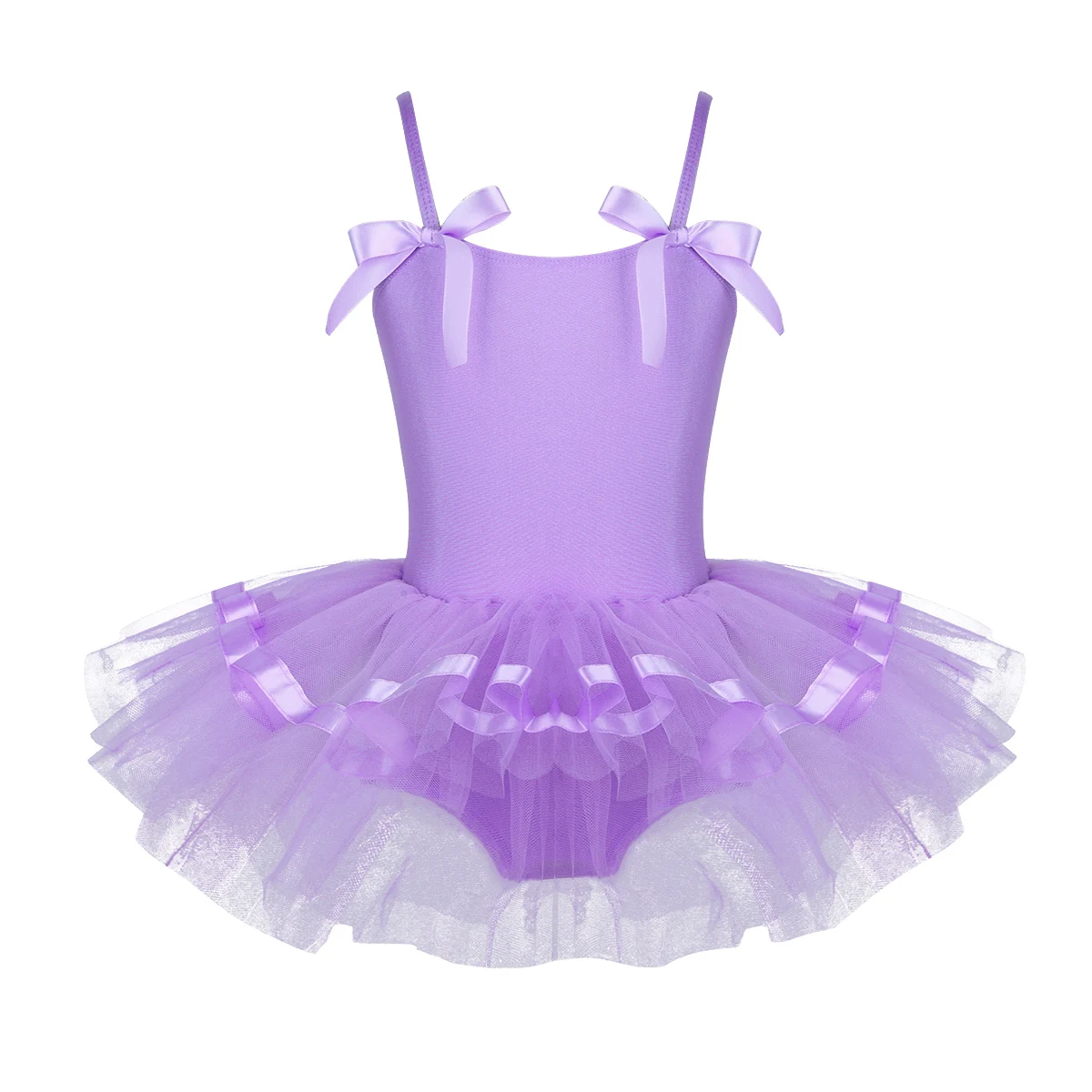White Kids Girls Professional Ballet Dress Gymnastics Leotard For Girl Child Ballet Tutu Dress Dance Clothes Beautiful Dancewear - Цвет: Lavender
